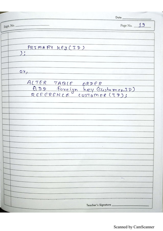 Practical file for DBMS | PDF