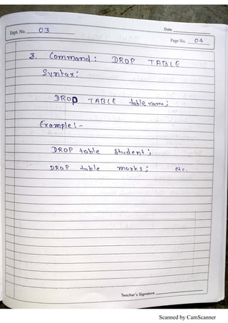 Dbms Practical File.pdf Practical file for DBMS | PDF
