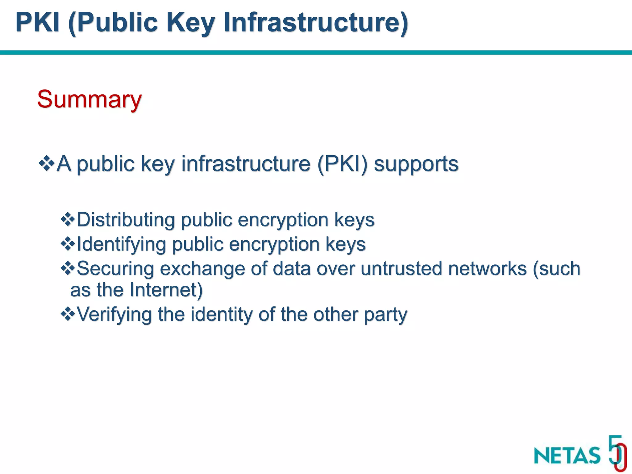 DEVOPS Zirvesi 2017 Summary A public key infrastructure (PKI) supports Distributing public encryption keys Identifying public encryption keys Securing exchange of data over untrusted networks (such as the Internet) Verifying the identity of the other party PKI (Public Key Infrastructure) 