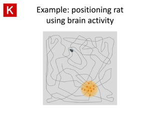 Example: positioning rat
using brain activity
 