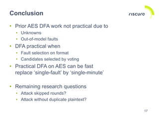 Practical Differential Fault Attack on AES | PDF