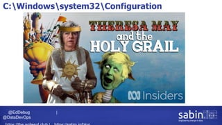 @EdDebug |
@DataDevOps
C:Windowssystem32Configuration
 