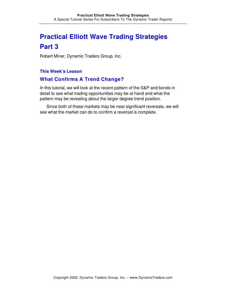 Elliott wave trading strategies