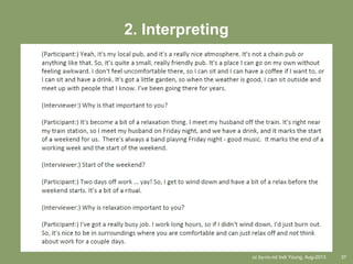 cc by-nc-nd Indi Young, Aug-2013 37
2. Interpreting
 
