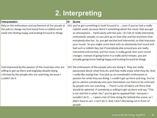 cc by-nc-nd Indi Young, Aug-2013 39
2. Interpreting
 
