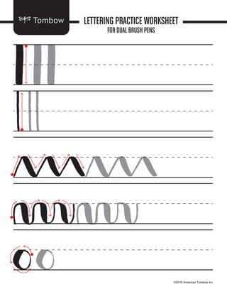Brush Lettering Worksheets.pdf lettering practice | PDF