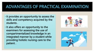 practical examination , advantages purposes disadvatges procedure | PPTX