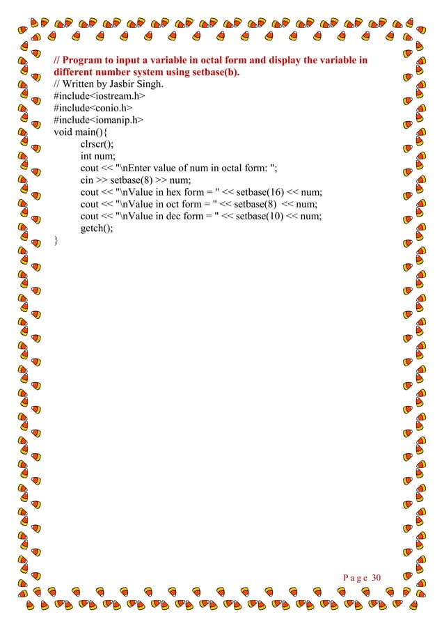 Object Oriented Programming Using C++ Practical File | PDF ...