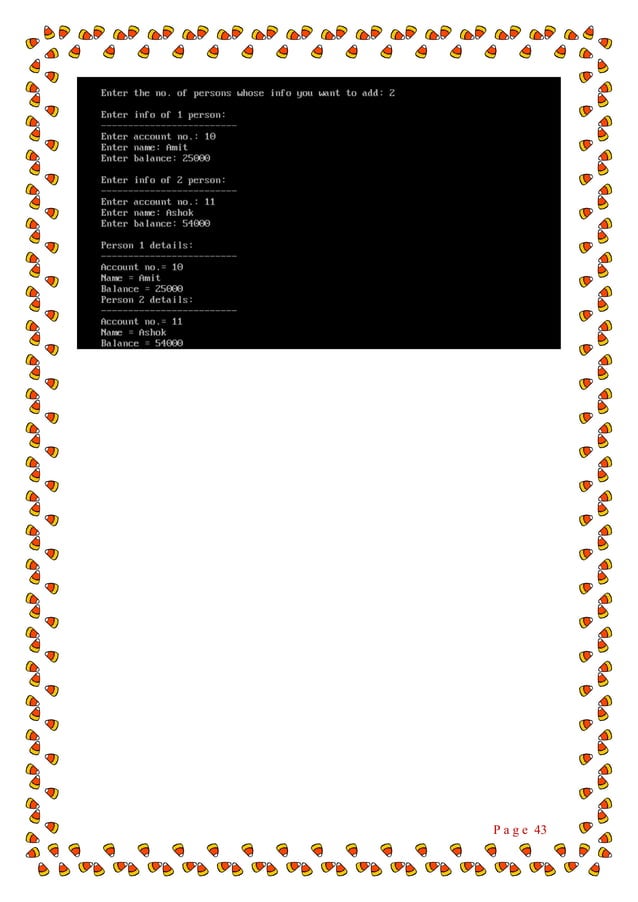 Object Oriented Programming Using C++ Practical File | PDF ...