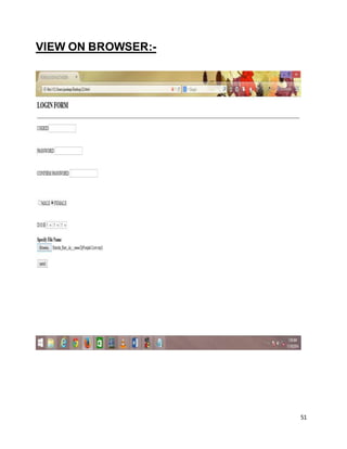51
VIEW ON BROWSER:-
 
