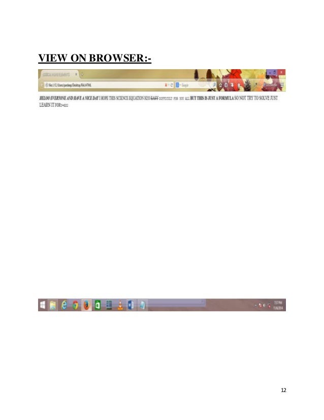 Practical File On Web Technology Html