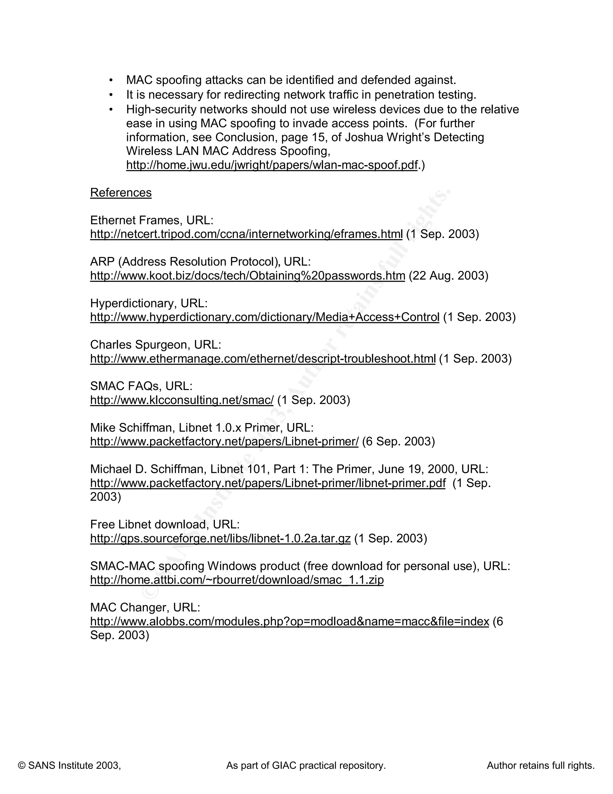 Practicalgsec Mac Spioofing