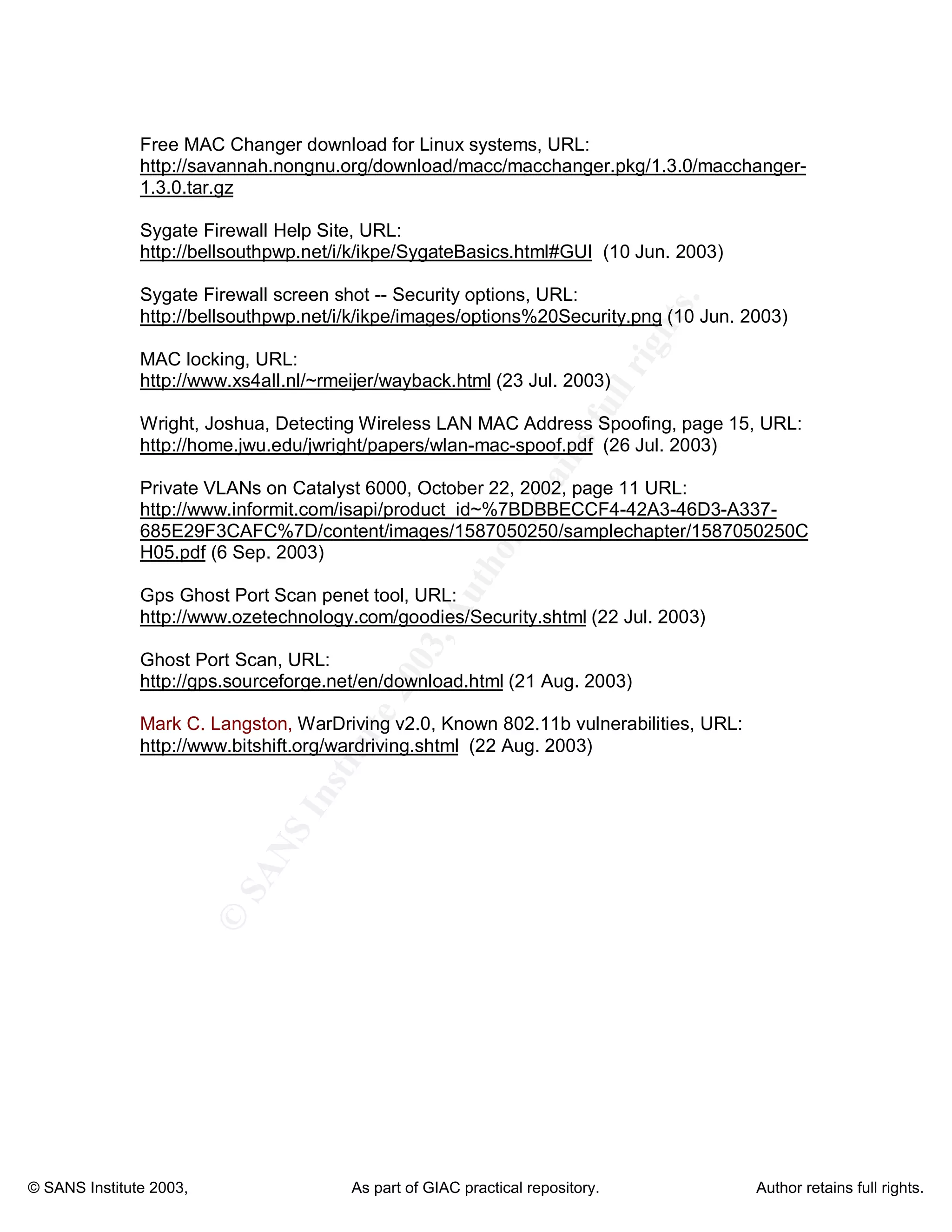 Practicalgsec Mac Spioofing