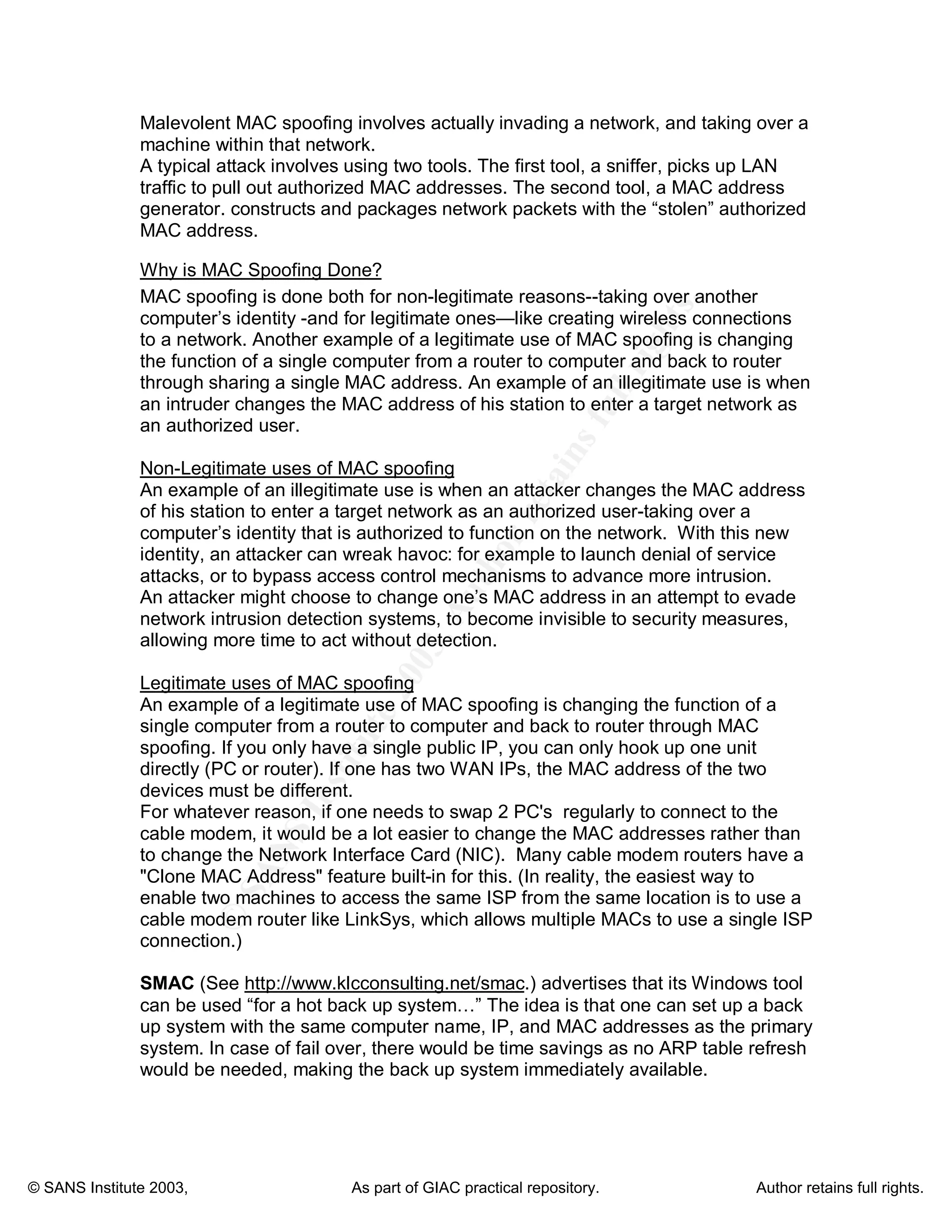Practicalgsec Mac Spioofing