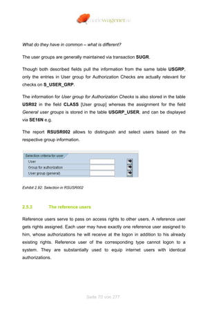 Practical guide for sap security | PDF