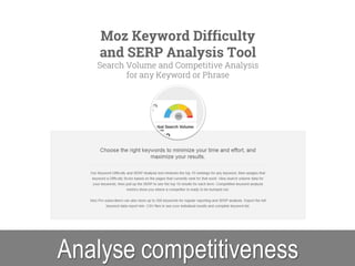 Analyse competitiveness
 