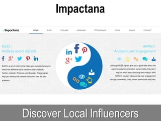 Discover Local Influencers
Impactana
 