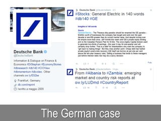 The German case
 