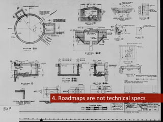 4.	
  Roadmaps	
  are	
  not	
  technical	
  specs	
  
 
