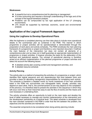 Practical Guide to Programme/Project Cycle Management | PDF