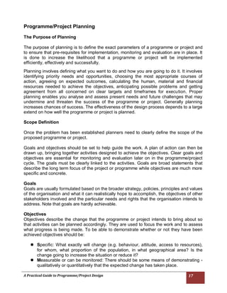 Practical Guide to Programme/Project Design | PDF