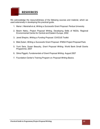 Practical Guide to Programme/Project Proposal Writing | PDF