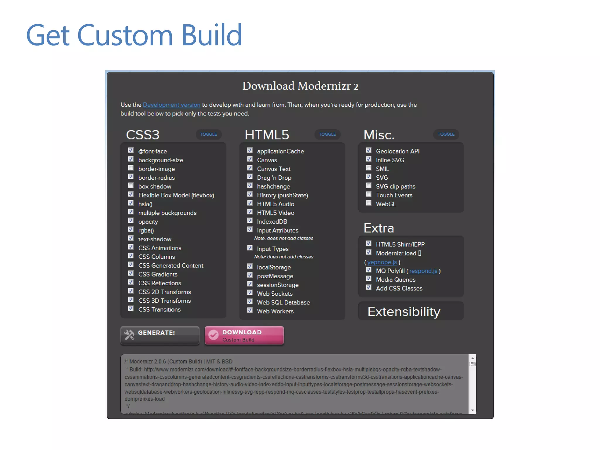 Get Custom Build
 