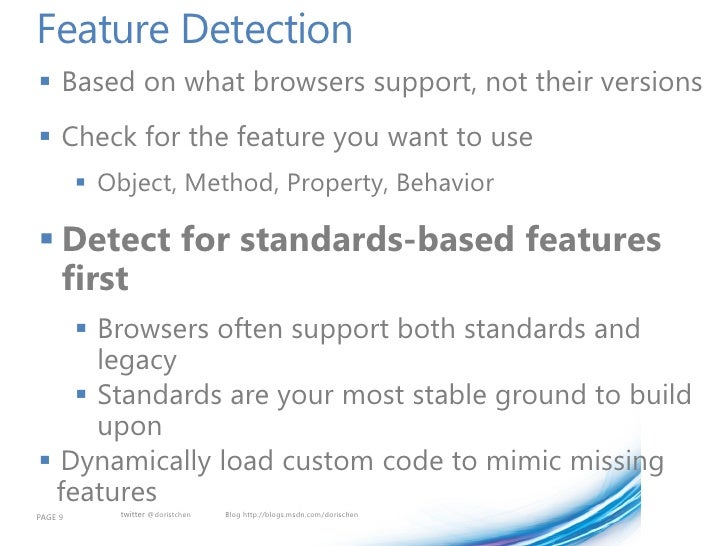 Feature Detection Based on what