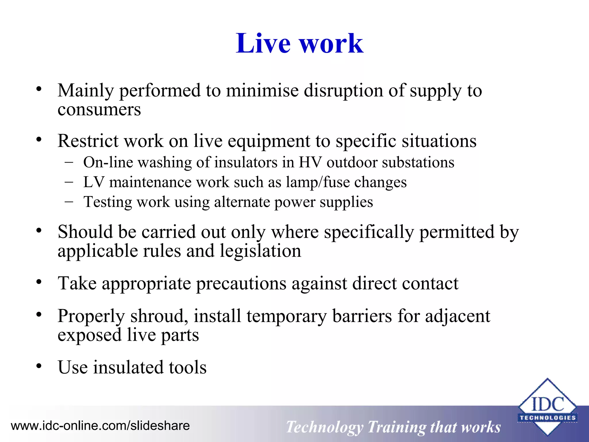 Practical HV and LV Switching Operations and Safety Rules | PPT