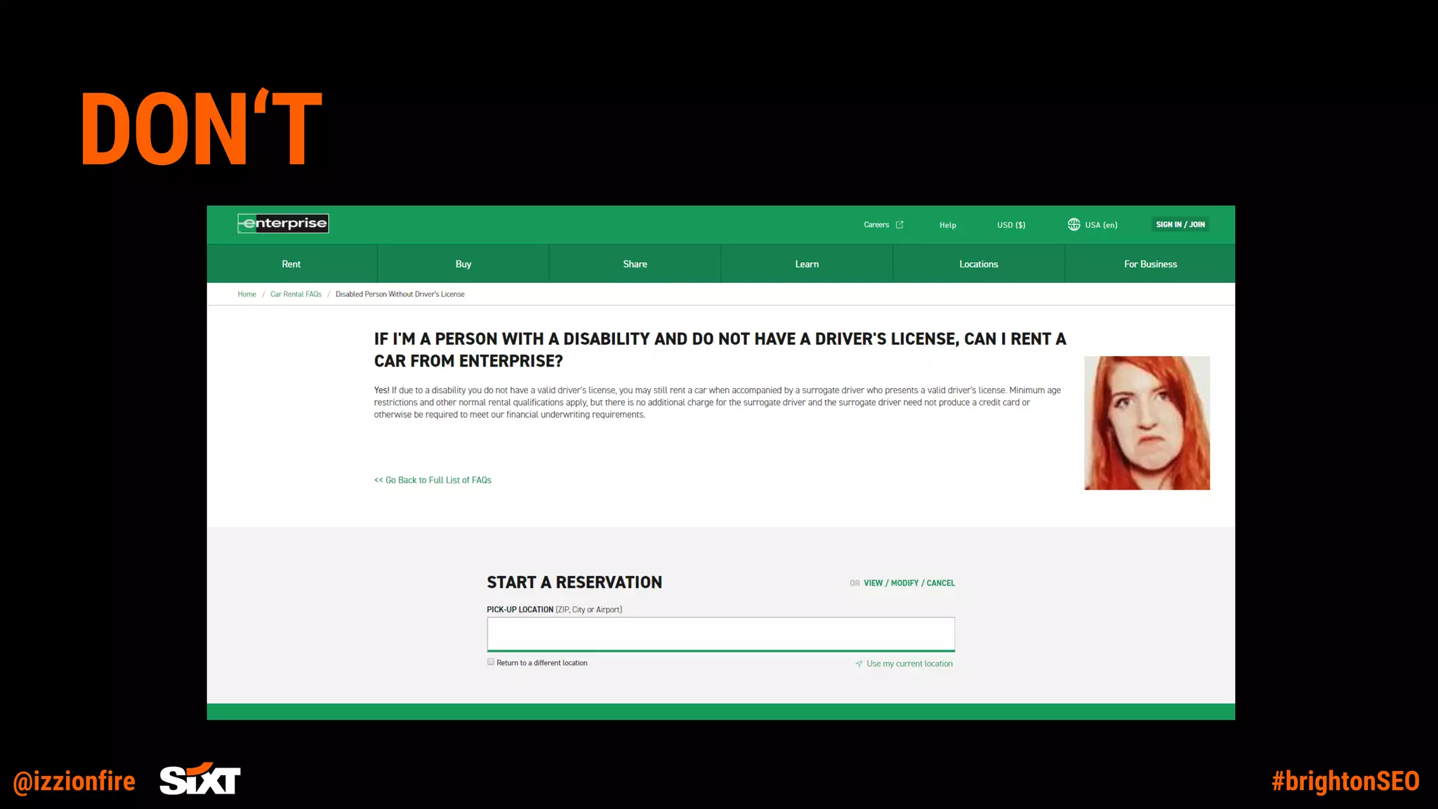 @izzionfire #brightonSEO
DON‘T
 