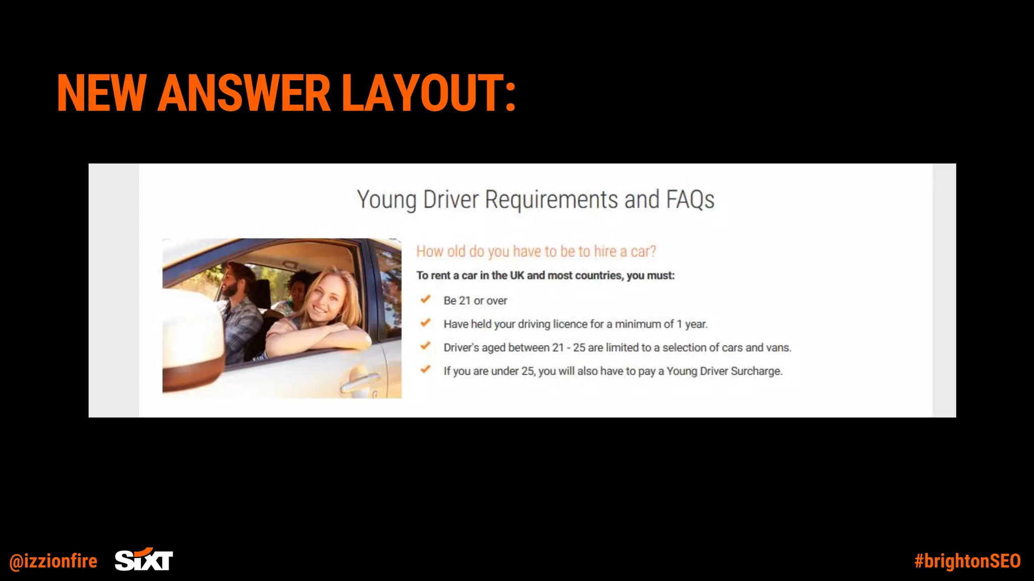 @izzionfire #brightonSEO
NEW ANSWER LAYOUT:
 