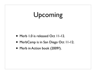 Practical Intro Merb