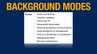 BACKGROUND MODES
 