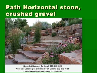 Path Horizontal stone, crushed gravel 