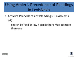 If your authority doesn’t come up…
• Use the contents on the left hand side to find
the legislation or case by year or title!
Not finding cases?
Use the Indexer and Noter-up to the All South
African Cases!
 