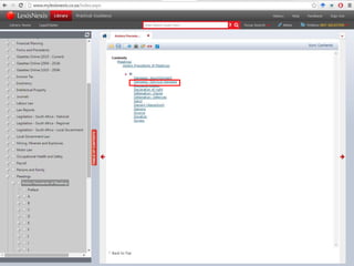 It sets out a one-line
about the case in
alphabetical order
and then a link to the
case
 