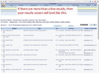 If there are more than a few results, then
your results screen will look like this:
 