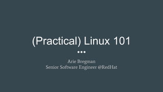 (Practical) linux 101 | PPTX