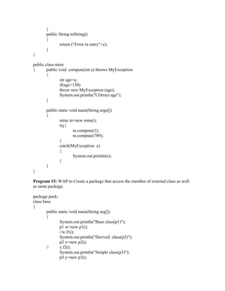 Practical List of Java lab manual of the java | PDF