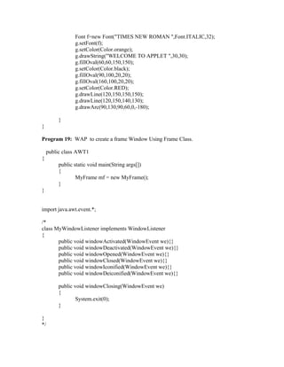 Practical List of Java lab manual of the java | PDF
