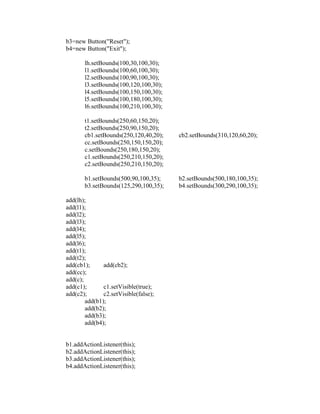 Practical List of Java lab manual of the java | PDF