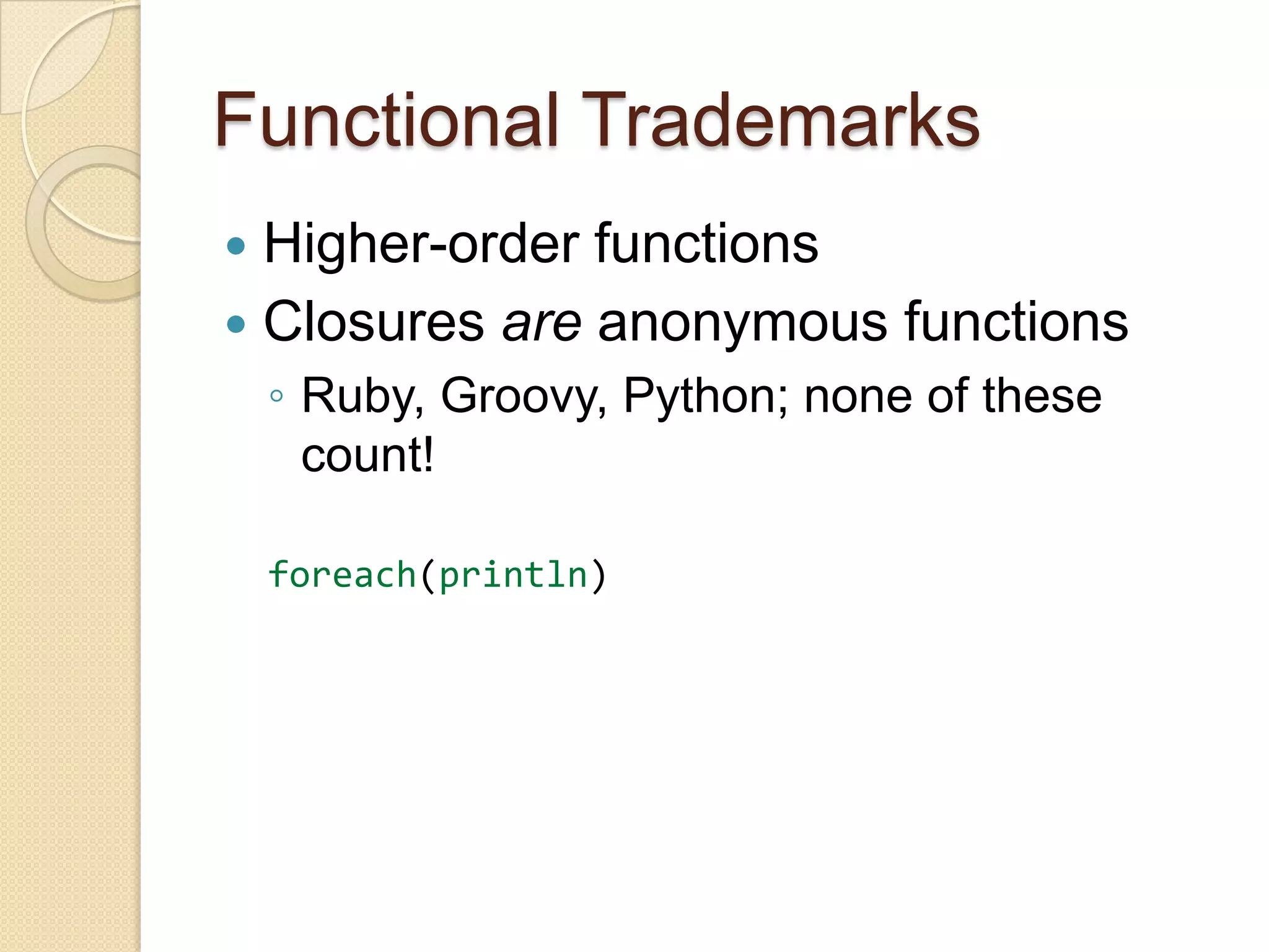 Practically Functional