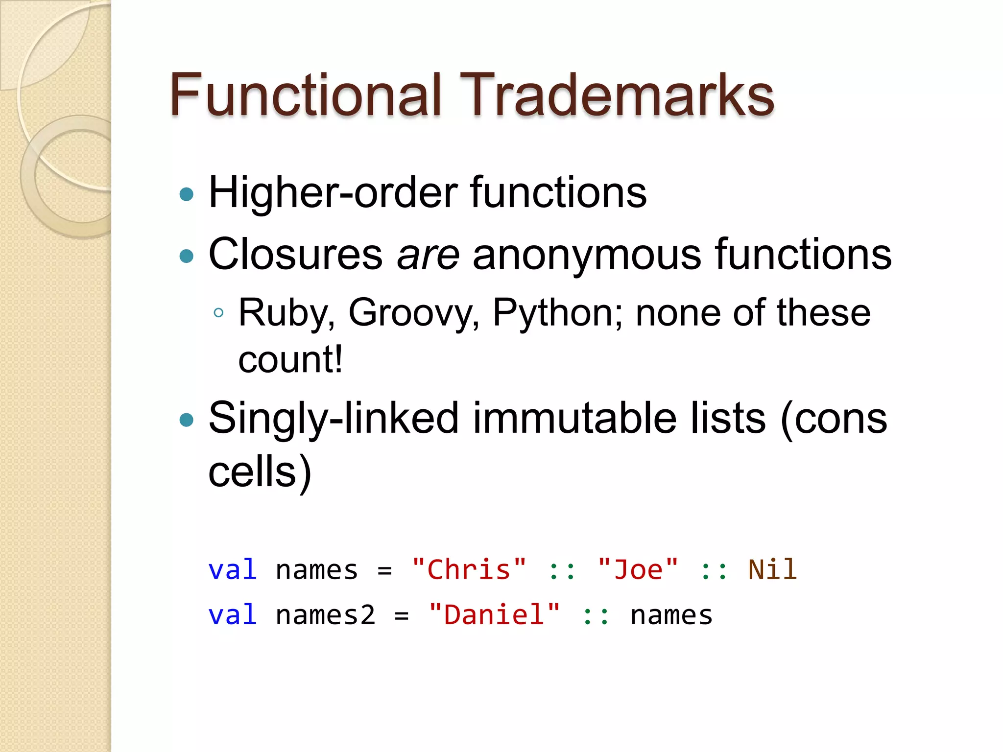 Practically Functional