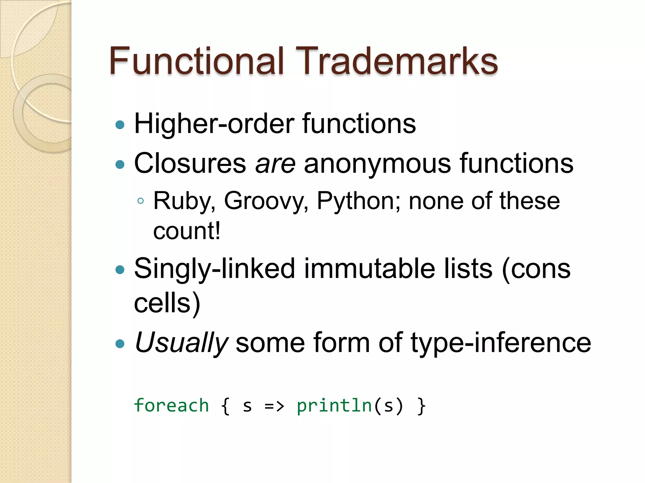 Practically Functional