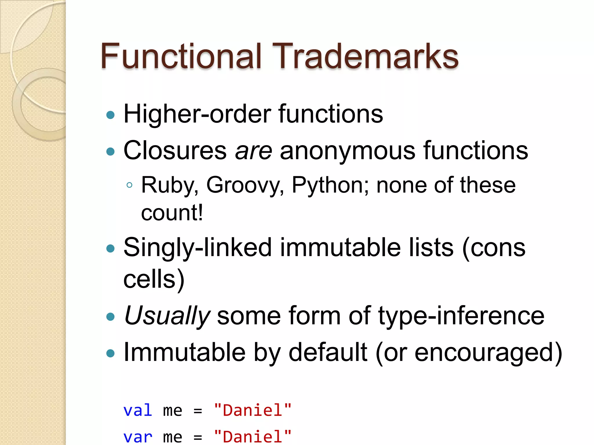 Practically Functional