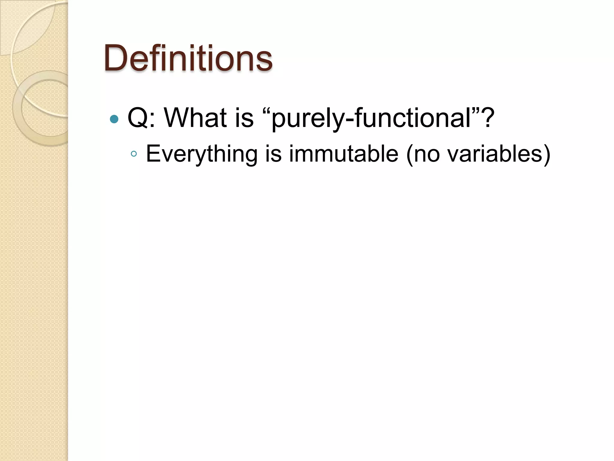 Practically Functional