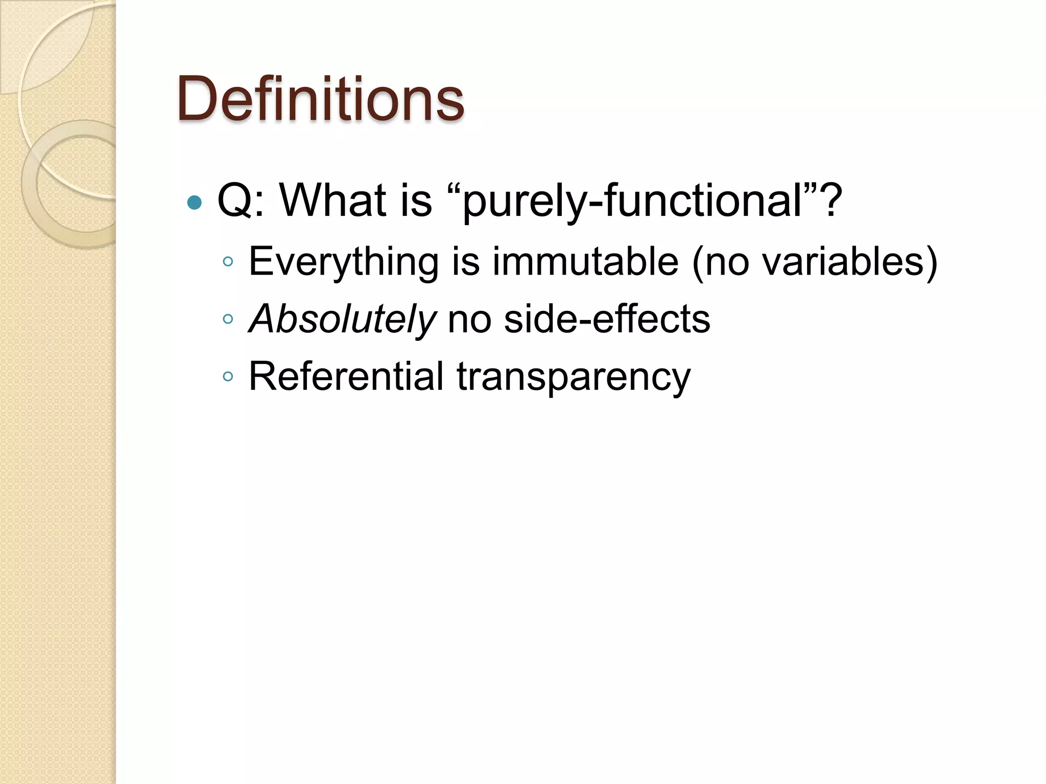 Practically Functional