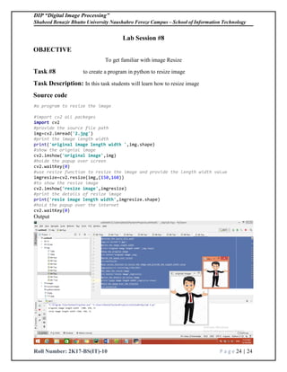 Lab manual of Digital image processing using python by khalid Shaikh ...
