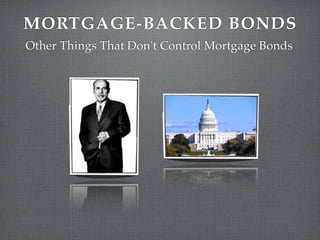 MORTGAGE-BACKED BONDS
Other Things That Don't Control Mortgage Bonds
 