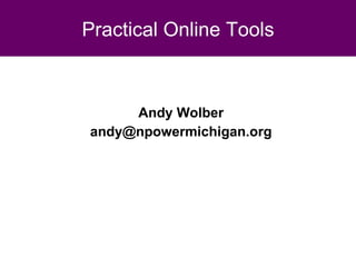 Practical Online Tools